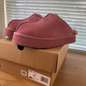 UGG Pink Suede Slippers